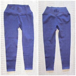 Balance Athletica Vitality Ribbed Leggings Size Large Seamless Hight Rise Blue